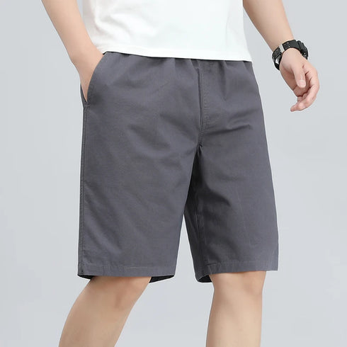 Plus Size Men's Casual Cotton Summer Knee Shorts Sports