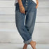 Casual Summer Wide-Leg Jeans for Women - Trendy Loose Pants with Pockets and Empire Waist - Perfect for Stylish Summer Outfits and Homecoming Events