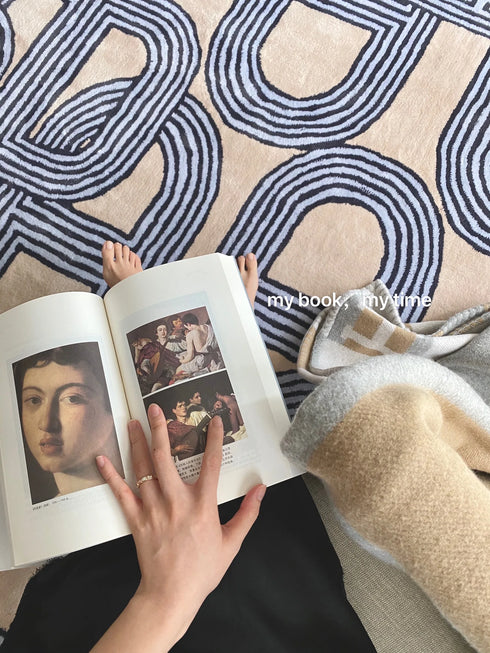 French Style Plush Carpet for Living Room and Bedroom Minimalist Fluffy Rug