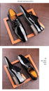 Luxury Designer Men's Oxfords - Lace-Up Patent Leather Pointed Dress Shoes for Formal Occasions and Business Events