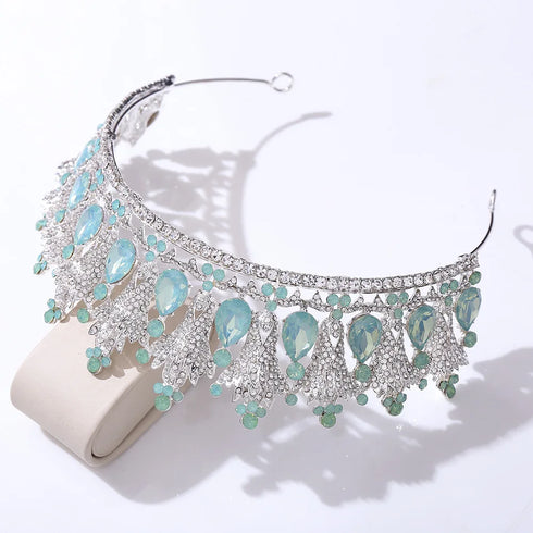 Exquisite Bridal Crystal Tiara Crown with Rhinestones for Weddings and Pageants