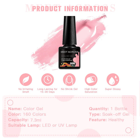 Vibrant 7.3ml Semi-Permanent Gel Nail Polish for Stunning Nail Art and Manicure - Soak Off LED UV Varnish for Long-Lasting Beauty