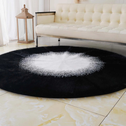 Plush Round Starry Sky Carpet Rug for Living Room and Bedroom Decoration
