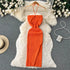 Chic Summer Bodycon Dress for Women - Sexy Split Knitted Style