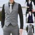 Men's Formal V Neck Tuxedo Vest - Tailored Fit Waistcoat for Business Events and Gatherings
