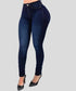 Casual Women's High Waist Denim Jeans - Medium Stretch Skinny Pants for All Seasons, Perfect for Fall Outfits and Street Style Inspiration