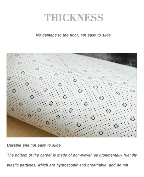 Oval Plush Rugs for Bedroom and Living Room Decor Non Slip Furry Carpet Hand Washable