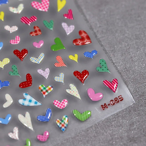 Kawaii Hydrangea 5D Embossed Flower Nail Art Stickers - Self-Adhesive Transfer Decals for Stunning DIY Nail Decoration