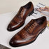 Men Casual Crocodile Leather Oxford Shoes for Office and Career