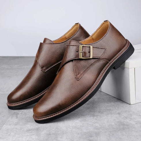 Fashionable Men's Pointed Banquet Business Wedding Shoes Casual Leather Footwear