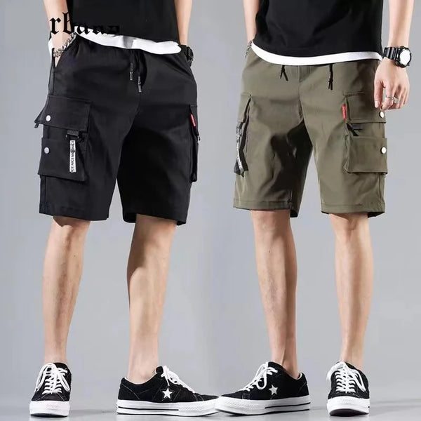 Men's Casual Workwear Shorts with Multiple Pockets for Summer Comfort