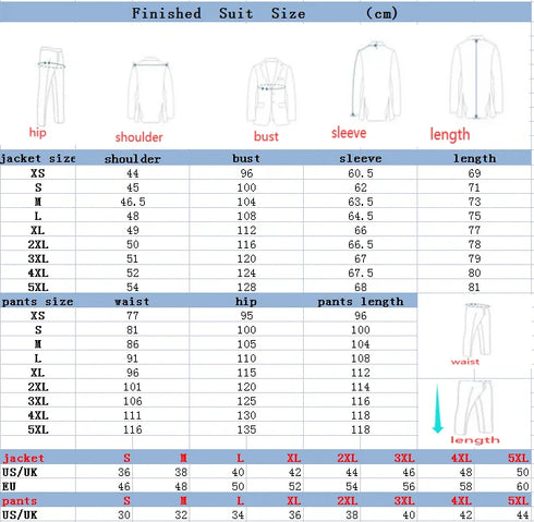 Men's Suits Slim Fit Formal Wedding Outfits 3 Piece Jacket Pants With Vest Custom Made