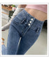 Women's High Waist Stretch Jeans - Fashionable Slim Denim Pants