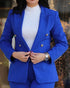 Chic Women's Long Sleeve Suit with Slim-Fit Wrap Buttock Pencil Pants – Elegant 2 Piece Office Ensemble for Autumn and Winter Fashion