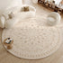 Light Luxury Round Large Area Carpet for Living Room and Bedroom Rug
