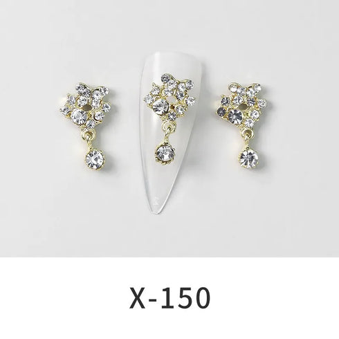 10pcs Devil's Blue Eye Nail Charms with Glitter Rhinestones for Stunning Nail Art Decoration and Manicure Accessories
