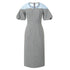 Work Style Striped Floral Formal Occasion Dress Women Clothes