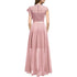 Harajuku Vintage Elegant Long Maxi Dress Stylish Party Wedding Dress with Spliced Lace Chiffon