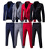 Korean Style Men Blazer Vest Pants Set Casual Business Suit