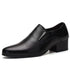 Men's Leather Business Shoes Slip-On Pointed Toe Loafers for Weddings and Daily Wear
