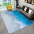 3D Beach Wave Inspired Carpet Area Rug for Living Room Decor and Home Use