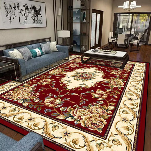 Luxury Floral Area Rug for Living Room and Bedroom Home Decoration