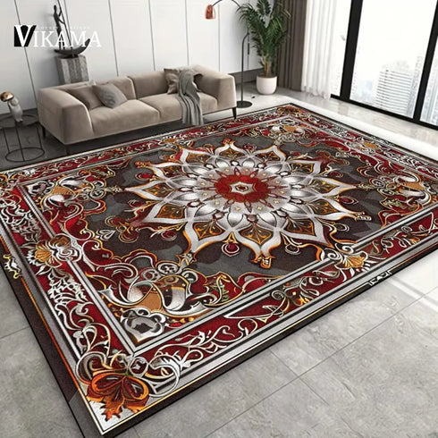 Luxury Persian Large Size Carpet for Living Room Decor Non-Slip Washable Rug