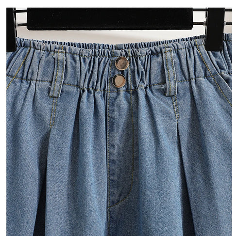 Casual Wide Leg Jeans for Women - Vintage Style Knee Length Denim Pants Perfect for Summer Outfits and Fall Jeans Outfit Ideas