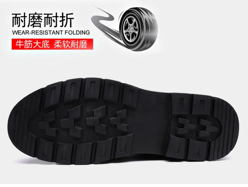 Handmade Mens Ankle Boots Casual Leather Shoes for Winter Outdoor Use