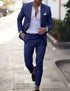 2-Piece Solid Wedding Men's Suit Slim Fit Blazer Tuxedo Set