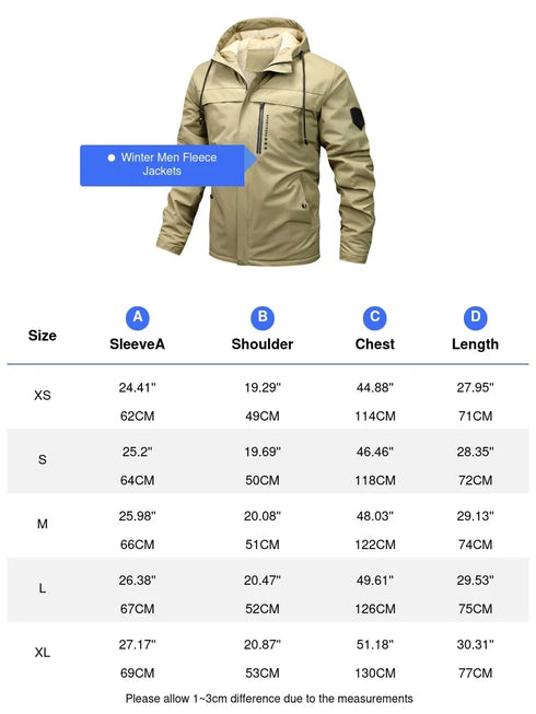 Men's Winter Warm Padded Jackets - Stylish Hooded Coats for Casual Wear, Fleece Lined Thermal Windbreakers, Perfect for Mountain Skiing and Outdoor Activities