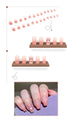 Wearable Detachable Love-Themed Checkerboard Fake Nail Pieces for a Sweetheart Manicure
