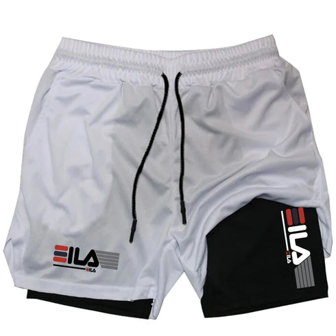 Men Running Shorts 2 In 1 Double-deck Sport Shorts for Gym Fitness