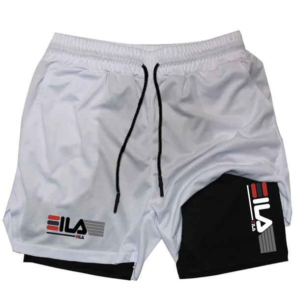 Men Running Shorts 2 In 1 Double-deck Sport Shorts for Gym Fitness