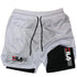 Men Running Shorts 2 In 1 Double-deck Sport Shorts for Gym Fitness