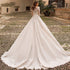 Aline Wedding Dress With Lace Appliques And Long Sleeve Floor Length Button Back Bridal Gown Maternity Friendly
