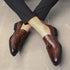 Luxury Black Low Heeled Tassels Loafers for Men Business Dress Shoes