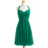 Bridesmaid Dress A Line Chiffon Knee Length Sweetheart Halter Zipper Back Dresses