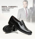 Stylish Men's Business Leather Dress Shoes for Office and Formal Occasions - Breathable Round Toe Slip-On Flats for Work, Parties, and Weddings