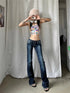 Trendy Women’s Y2K Vintage Low Rise Flare Denim Pants - Perfect for Fall Outfits with Jeans and Kpop Inspired Styles
