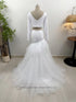 Customized Two-Piece Bohemian Jersey Wedding Dress Casual Bridal Dress