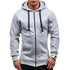 Men's Casual Zip-Up Hooded Sweatshirt Jacket - Solid Color Cardigan for Spring and Autumn, Perfect Daily Wear Outerwear & Coats