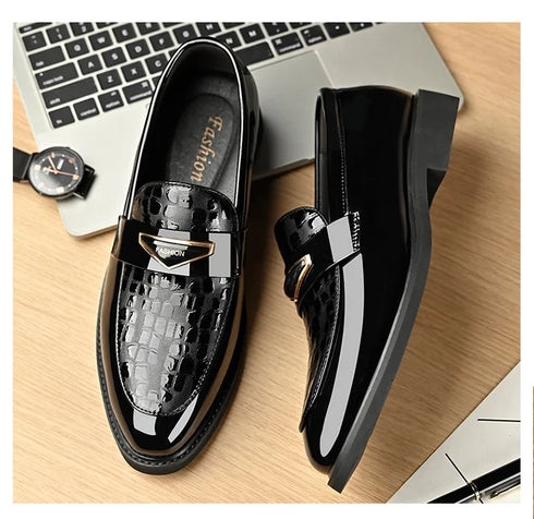 Large Size Men's Dress Shoes Soft Sole Casual Wedding Footwear