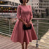 Elegant Women Party Dresses A Line with Waist Belt for Classy Office and Wedding Guests