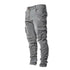 Men's Cargo Pants Jeans Denim Slim Fit Multi Pockets