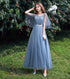 Bridesmaid Dress Elegant Tulle Ankle Length Gown With Elastic Waistband And Appliques Bridesmaid Dresses