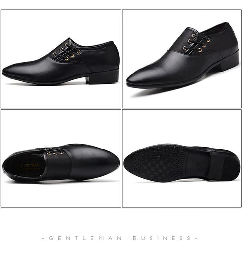 Men's Formal Leather Oxford Shoes for Business and Casual Occasions
