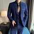 Fashion Business Casual Suit Set for Men with Vest and Trousers for Wedding