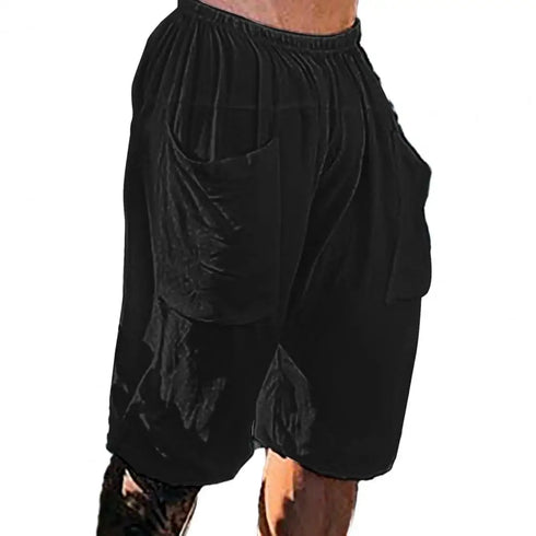 Fashion Summer Men's Linen Shorts Cargo Beach Shorts for Men