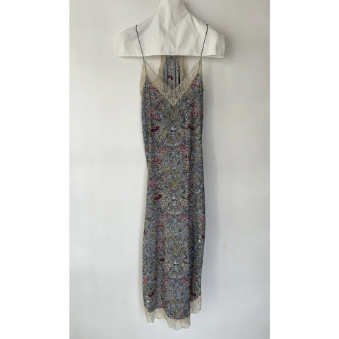 Female Skull Flower Dress for Women V-Neck Casual Lace Backless Mini Dress